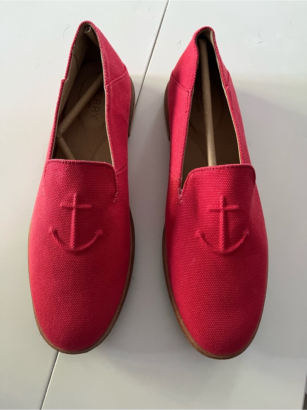 Red Anchor Canvas Sperrys